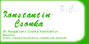 konstantin csonka business card